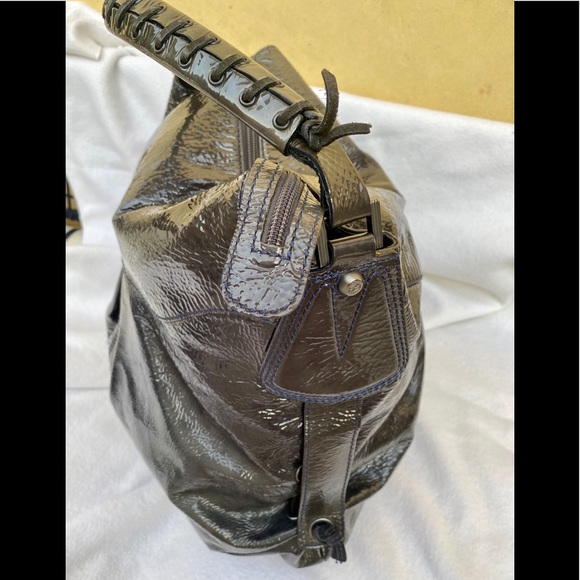 Francisco Biasia charcoal dark gray purse bag STYLISH with a pink dust bag - Picture 6 of 16